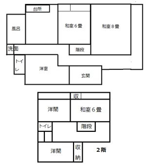 Floor plan - Akiya in Kitsuki City, Oita